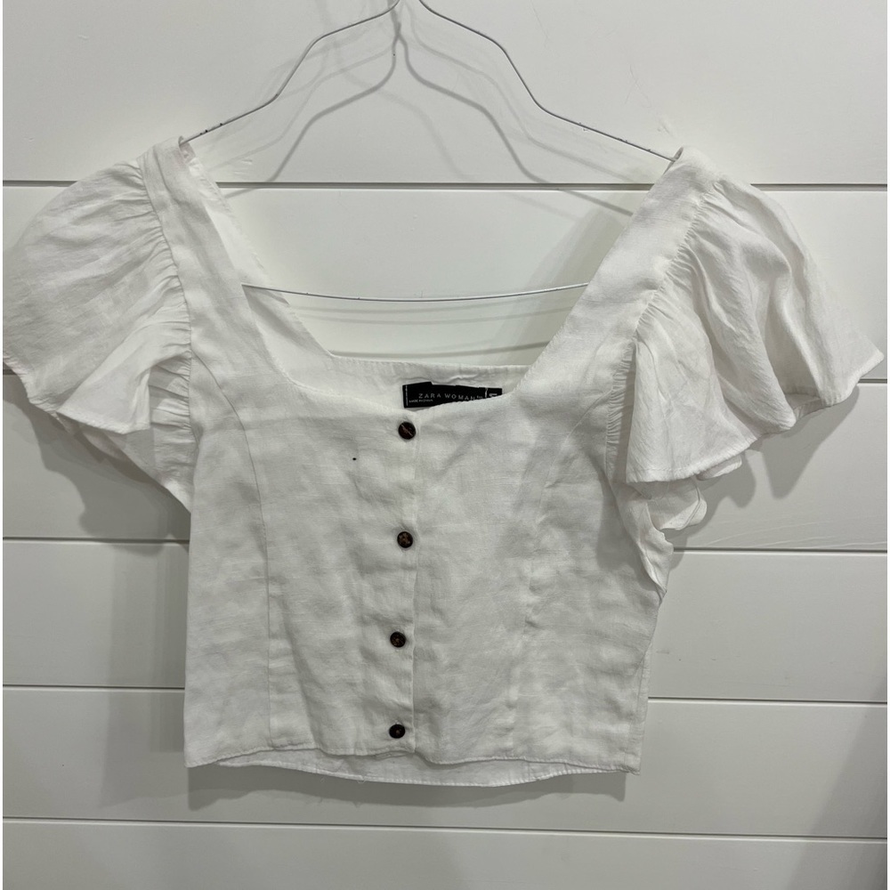 Zara Women’s White Crop Top